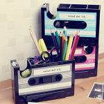Cassette Tape Pen Holder and Desk Organizer