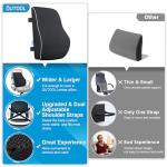 Qutool Adjustable Lumbar Support Cushion for Office Chair