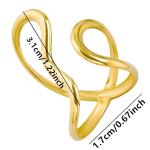 Asymmetrical Chunky Thumb Ring in Gold or Silver