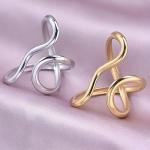 Asymmetrical Chunky Thumb Ring in Gold or Silver