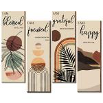 Boho Art Prints Set of 4 for Home Decor