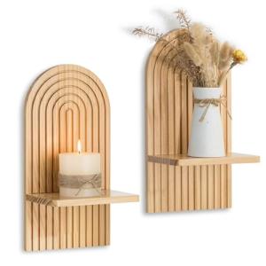 Boho Wall Decor Set - Minimalist Candle Holders