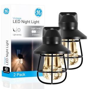 GE Vintage LED Night Light 2-Pack with Sensor