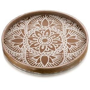 Boho Round Serving Tray for Home Decor