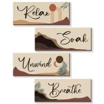 Boho Wall Art Set with Relaxing Quotes