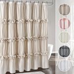 Vintage Camel Ruffle Shower Curtain for Your Bath