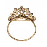 Antique Solid Brass Towel Ring, 6 Inches