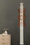 Brown and White Macrame Wall Hanging Decor