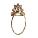 Antique Solid Brass Towel Ring, 6 Inches