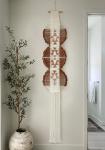 Brown and White Macrame Wall Hanging Decor