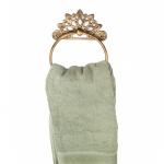 Antique Solid Brass Towel Ring, 6 Inches