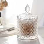 2 Pack Clear Glass Apothecary Jars with Lids