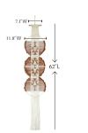 Brown and White Macrame Wall Hanging Decor