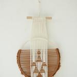 Brown and White Macrame Wall Hanging Decor