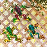 Metal Frog Wall Art for Garden and Patio