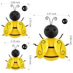 Bumble Bee Metal Wall Art Decor - 6 Pieces