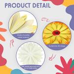 6 Pcs Colorful Metal Flower Wall Decor