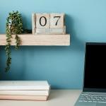 Rustic Wooden Block Calendar for Desk Decor