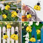 Bumble Bee Metal Wall Art Decor - 6 Pieces