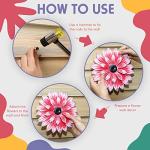 6 Pcs Colorful Metal Flower Wall Decor