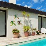 Metal Frog Wall Art for Garden and Patio