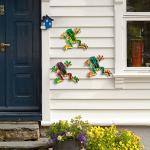 Metal Frog Wall Art for Garden and Patio