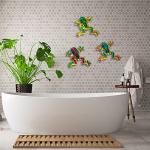 Metal Frog Wall Art for Garden and Patio