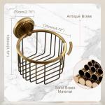 Antique Brass Wall-Mounted Toilet Paper Holder