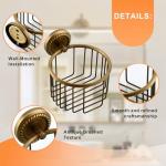 Antique Brass Wall-Mounted Toilet Paper Holder
