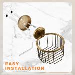 Antique Brass Wall-Mounted Toilet Paper Holder