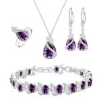 Purple Amethyst Jewelry Set for Women