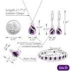 Purple Amethyst Jewelry Set for Women