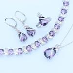 Purple Amethyst Jewelry Set for Women