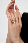 Gold and Platinum Stackable Interlocking Ring Set