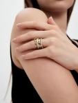 Gold and Platinum Stackable Interlocking Ring Set