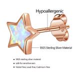 Cute Rose Gold Star Stud Earrings for Kids