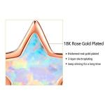 Cute Rose Gold Star Stud Earrings for Kids