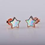 Cute Rose Gold Star Stud Earrings for Kids