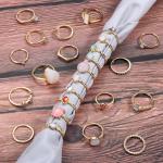 70 Pcs Vintage Crystal Boho Ring Set