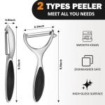 TACGEA Vegetable Peeler Set with Non-Slip Handles