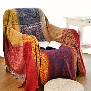 Cozy Boho Chenille Throw Blanket with Tassels