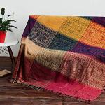 Cozy Boho Chenille Throw Blanket with Tassels