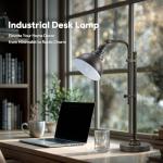 VONLUCE Adjustable Industrial Rustic Desk Lamp