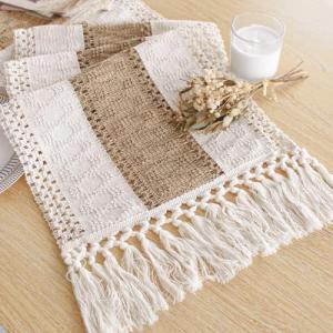 Boho Tassel Table Runner for Rustic Decor