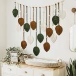 Boho Macrame Leaf Wall Hanging Tapestry