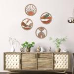 Boho Wall Art Set - Geometric Wooden Decor