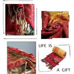 Cozy Boho Chenille Throw Blanket with Tassels