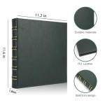 Vintage Leather 3 Ring Binder, Dark Green