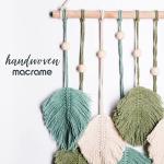 Large Macrame Leaf Wall Hanging – Boho Decor