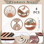 Boho Wall Art Set - Geometric Wooden Decor